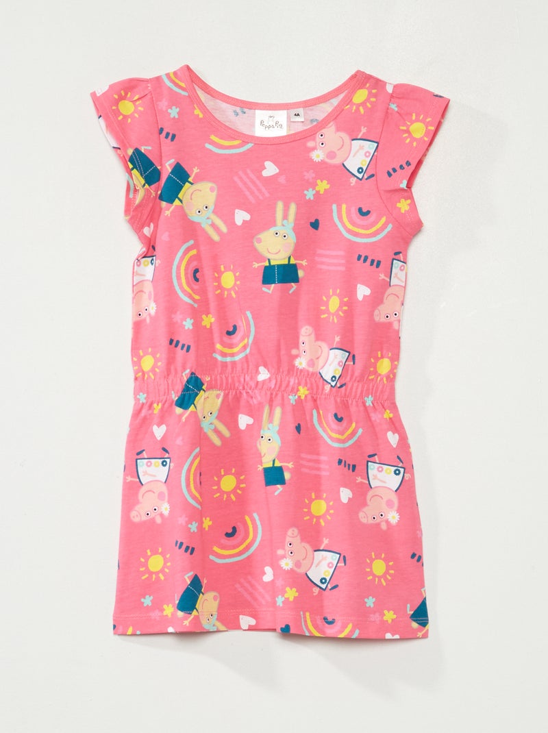 Vestido em malha jersey 'Porquinha Peppa' Rosa - Kiabi