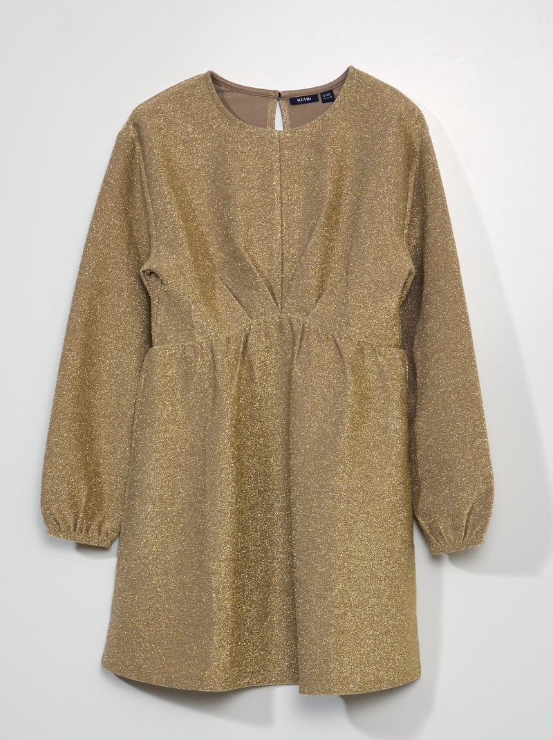 Vestido em malha matizada AMARELO - Kiabi