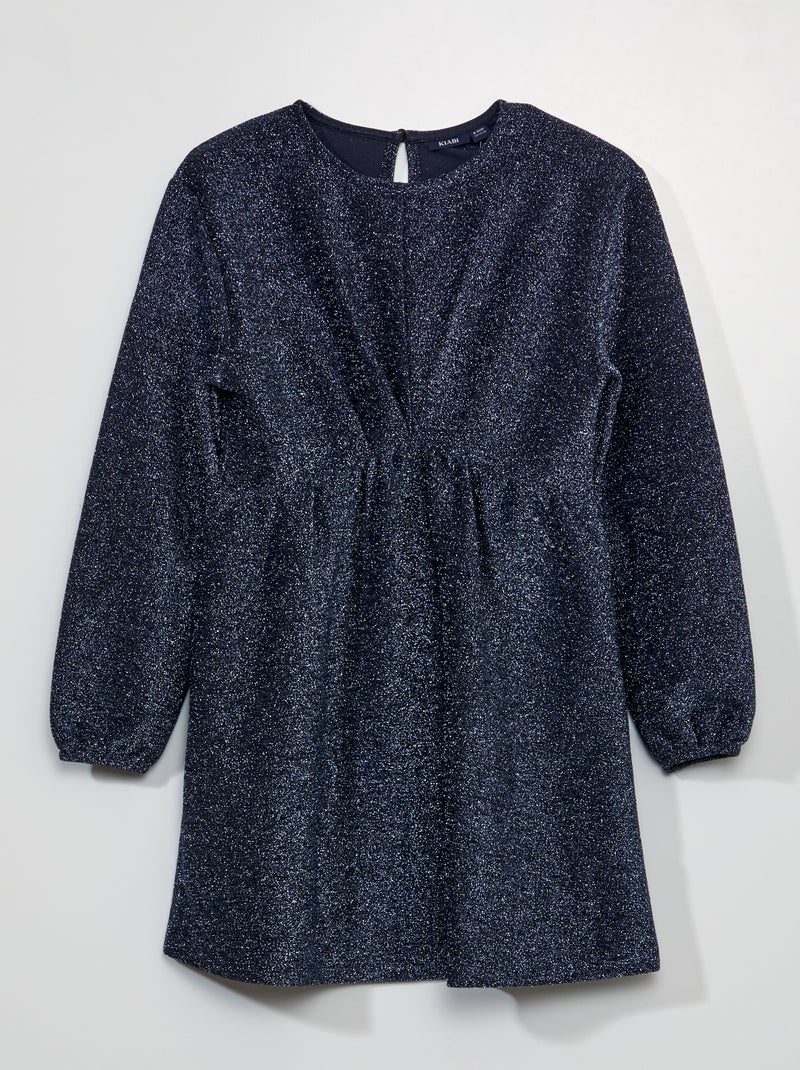 Vestido em malha matizada PRETO - Kiabi