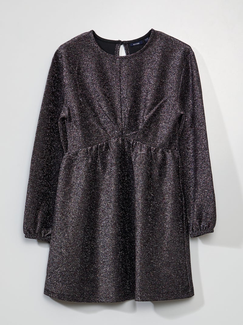 Vestido em malha matizada PRETO - Kiabi