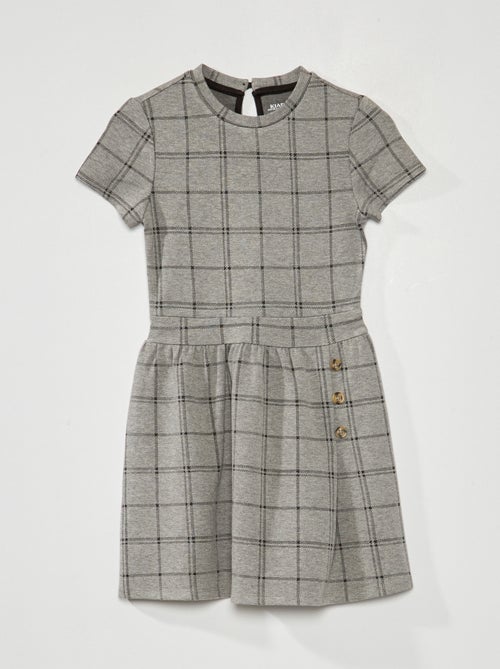 Vestido em malha milano 'às riscas' - Kiabi