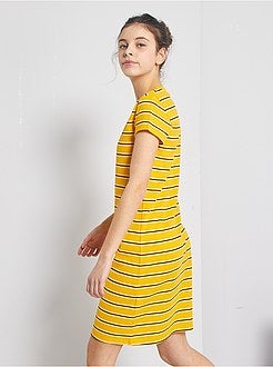 Vestido em malha nervurada - Kiabi