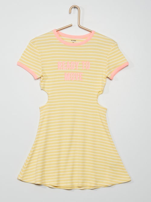 Vestido em malha nervurada - Kiabi