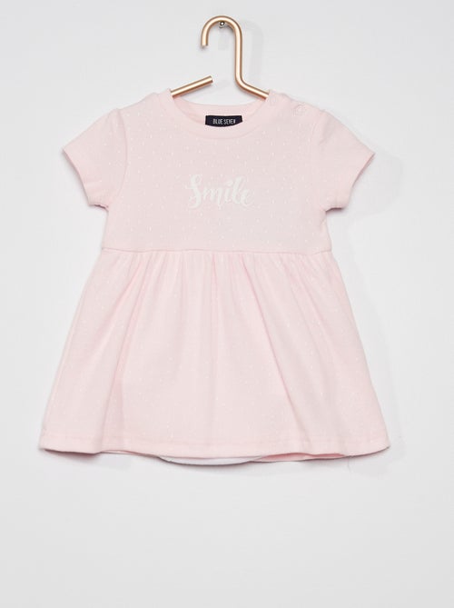Vestido em malha nervurada - Kiabi