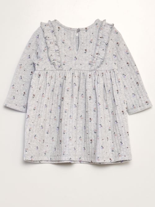 Vestido em malha peluche - Kiabi