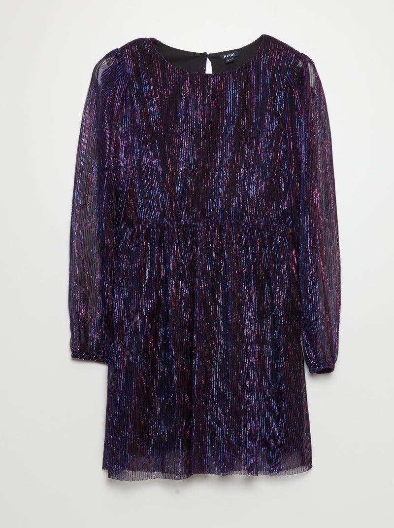 Vestido em malha plissada VIOLETA - Kiabi