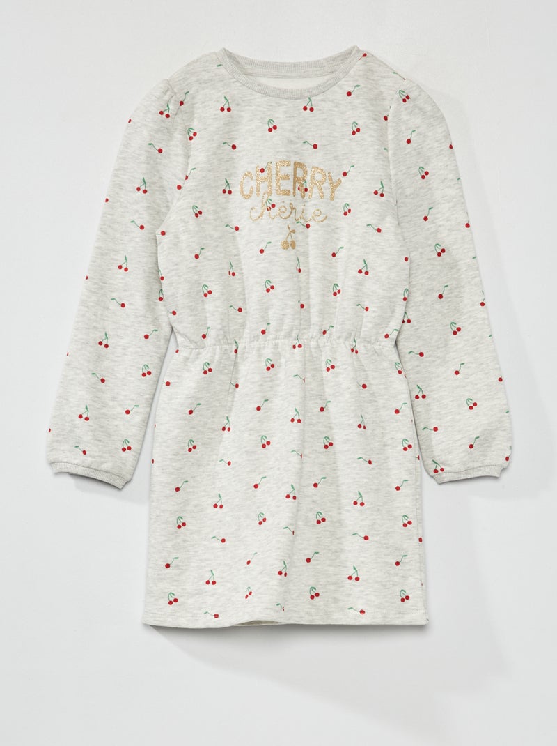 Vestido em moletão CINZA - Kiabi