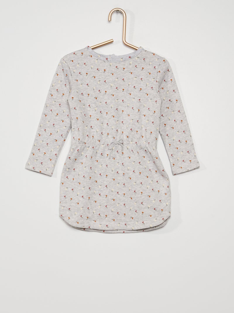Vestido em moletão CINZA - Kiabi