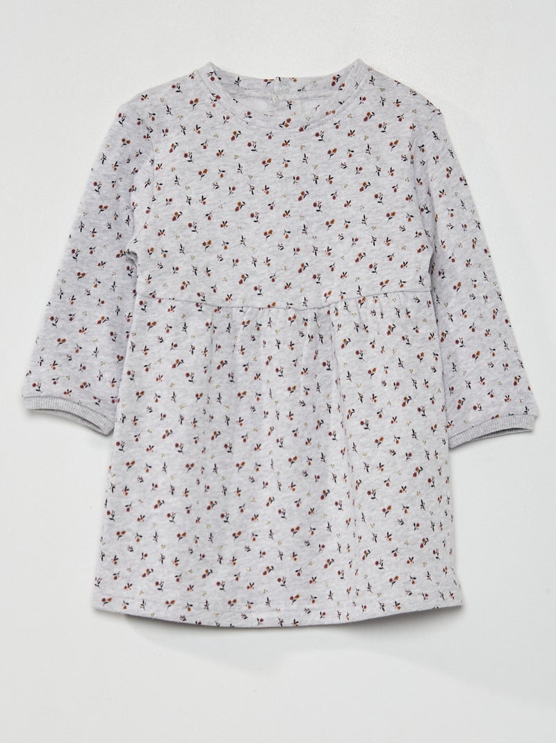 Vestido em moletão CINZA - Kiabi