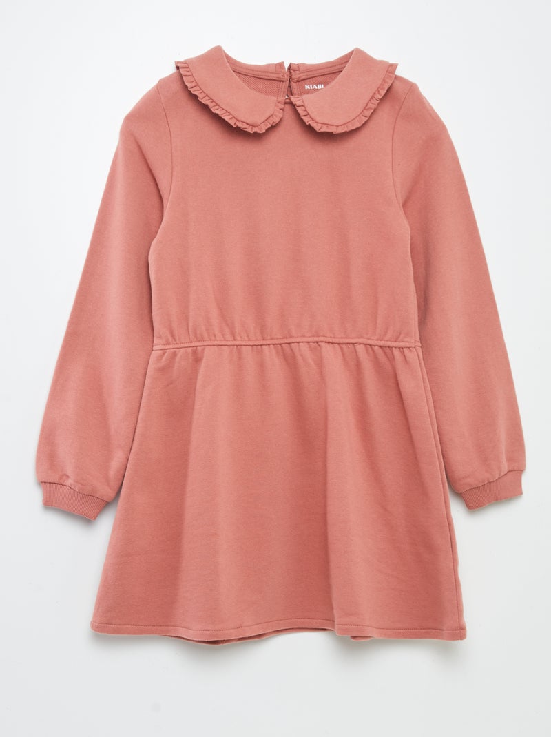 Vestido em moletão ROSA - Kiabi