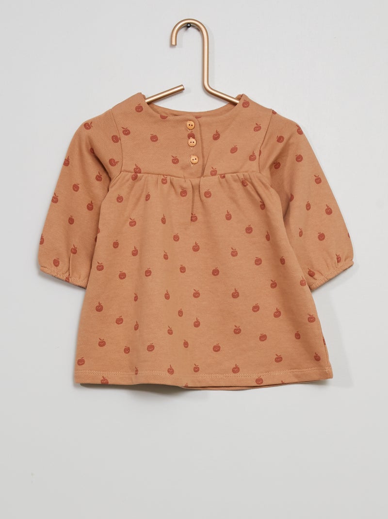 Vestido em moletão ROSA - Kiabi