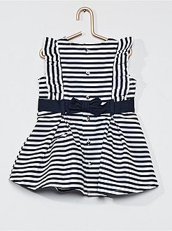 Vestido em popelina estampado - Kiabi