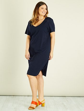 Vestido em renda e decote em V - Kiabi