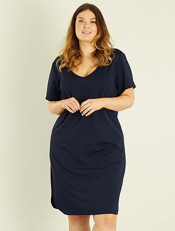 Vestido em renda e decote em V - Kiabi