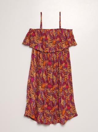 Vestido em tecido crepe