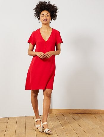 Mulher do 34 até 48 - Vestido em tecido crepe - Kiabi