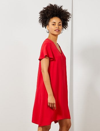 Mulher do 34 até 48 - Vestido em tecido crepe - Kiabi