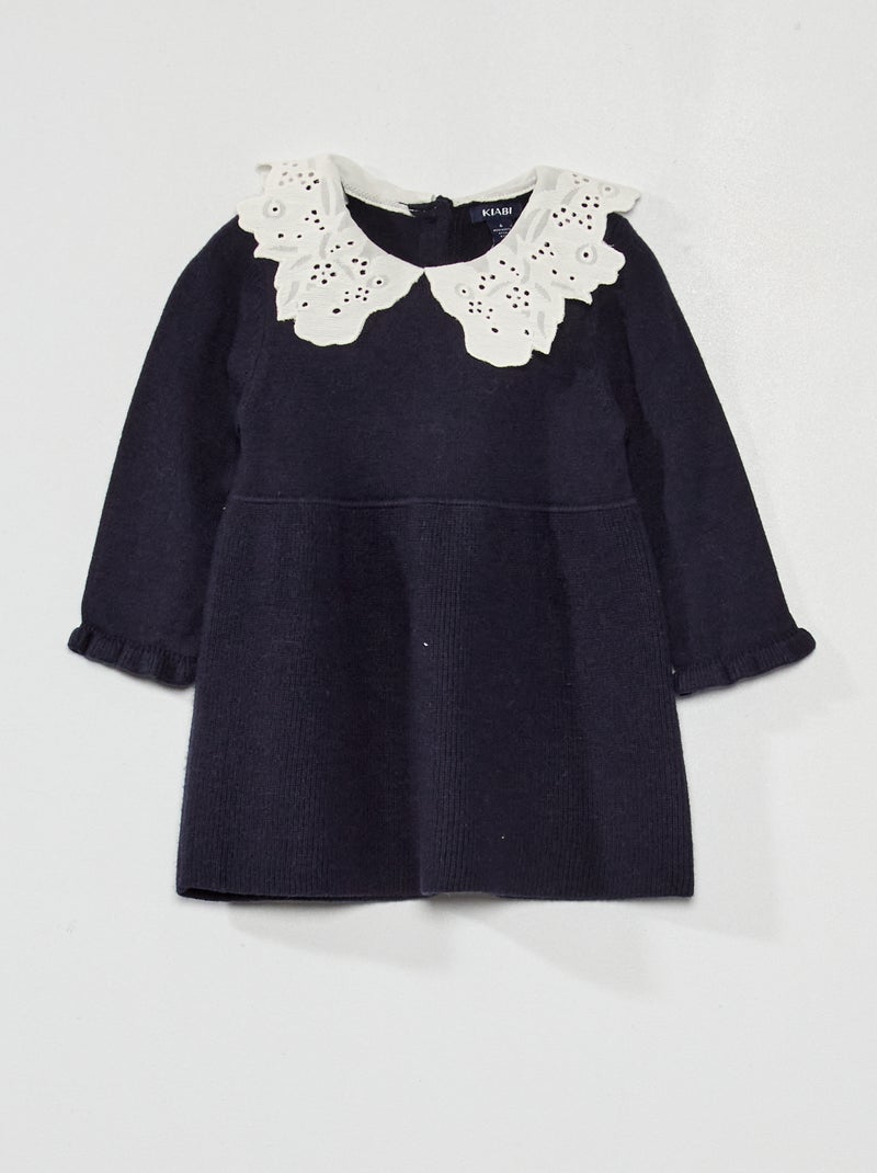 Vestido em tricô AZUL - Kiabi