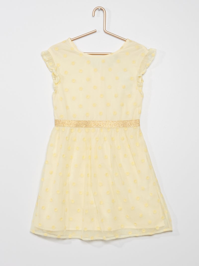 Vestido em tule AMARELO - Kiabi