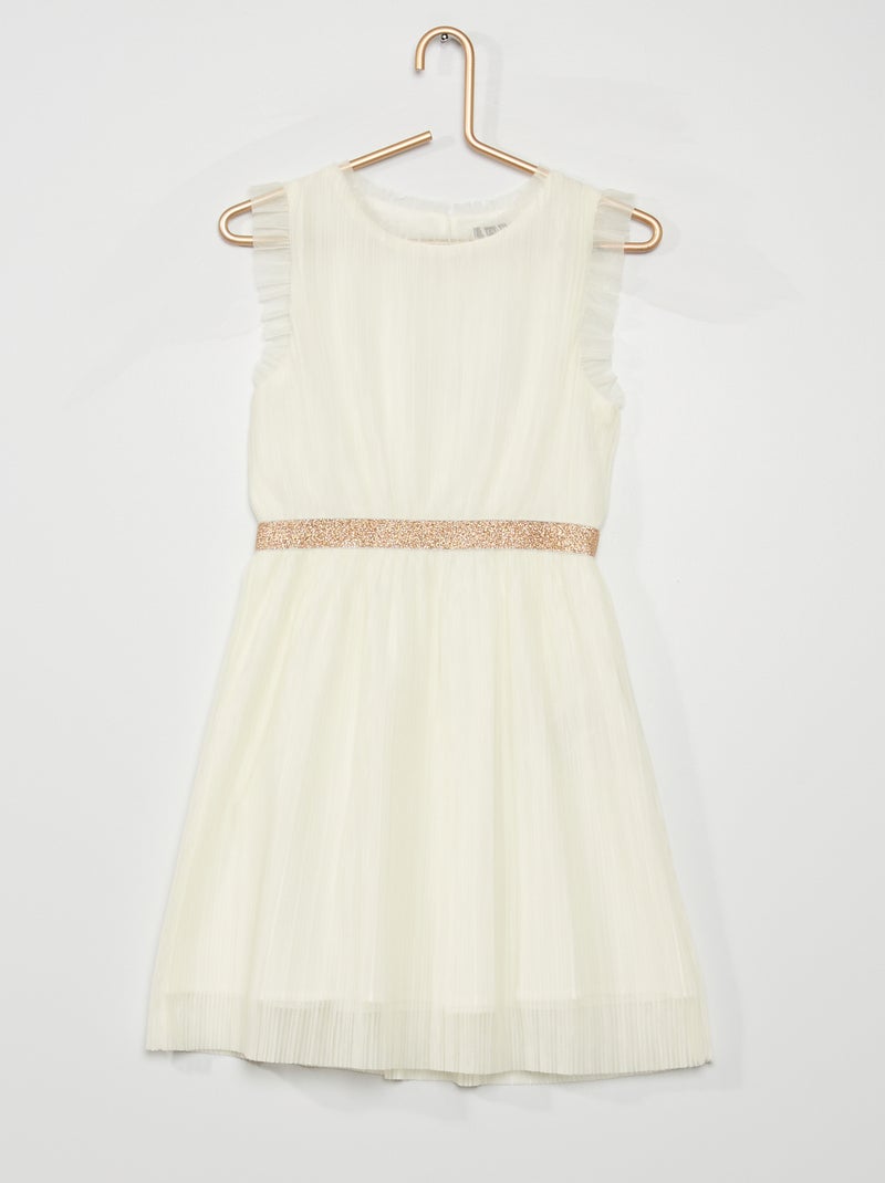 Vestido em tule Branco - Kiabi