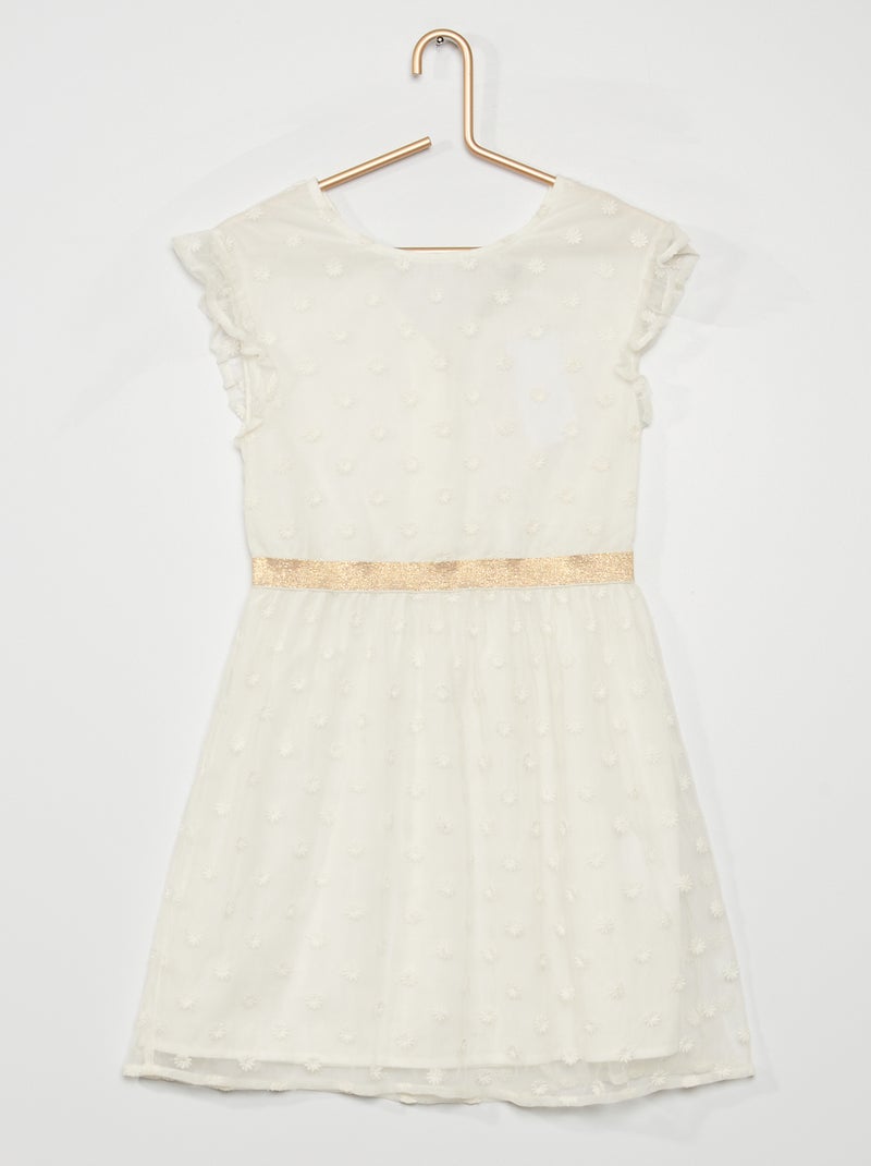 Vestido em tule BRANCO - Kiabi