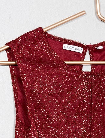 Menina 3-12 anos - Vestido em tule com brilhantes - Kiabi