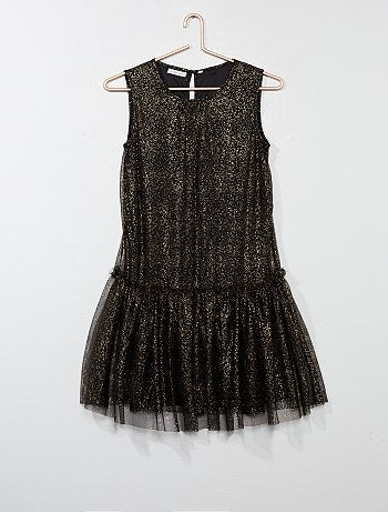 Menina 3-12 anos - Vestido em tule com brilhantes - Kiabi
