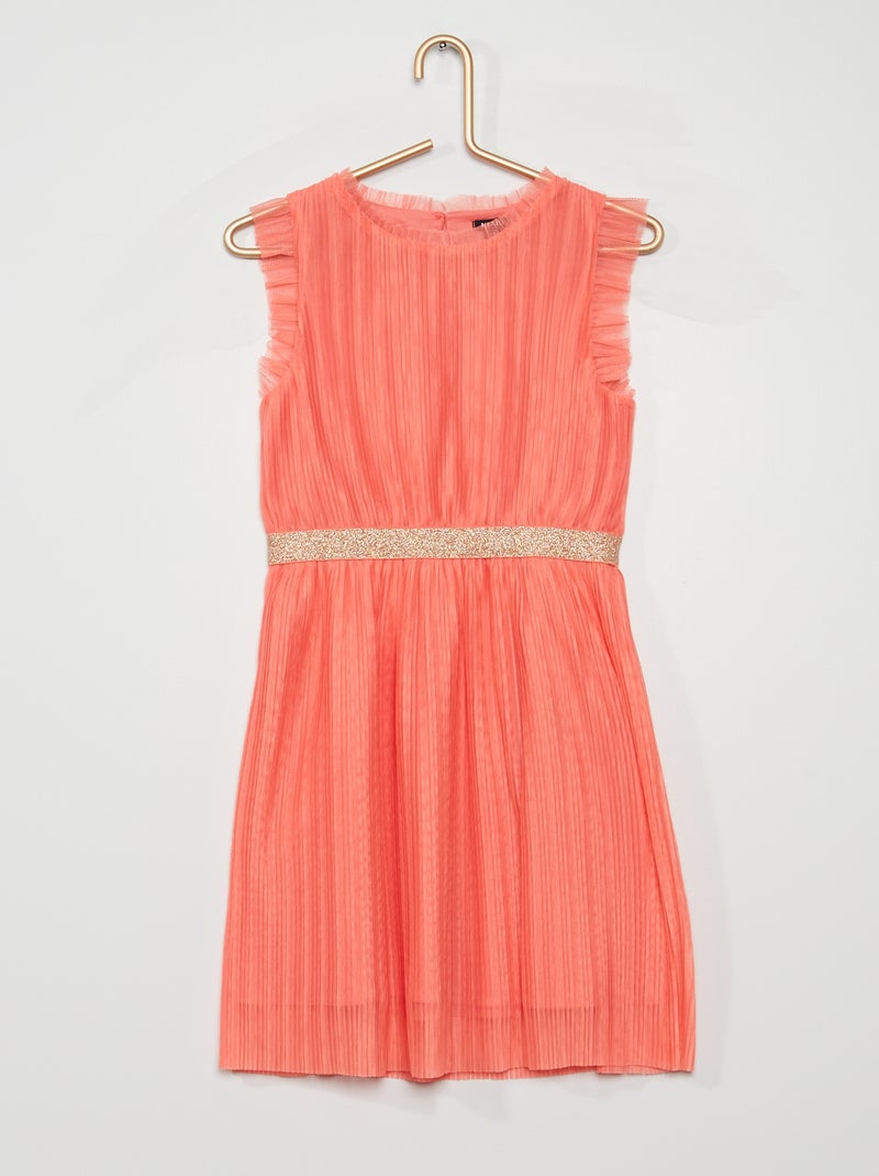 Vestido em tule Laranja - Kiabi