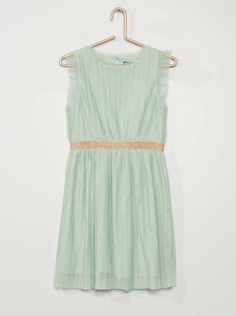 Vestido em tule VERDE - Kiabi