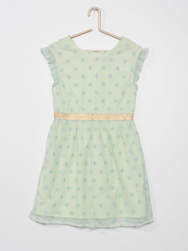 Vestido em tule VERDE - Kiabi