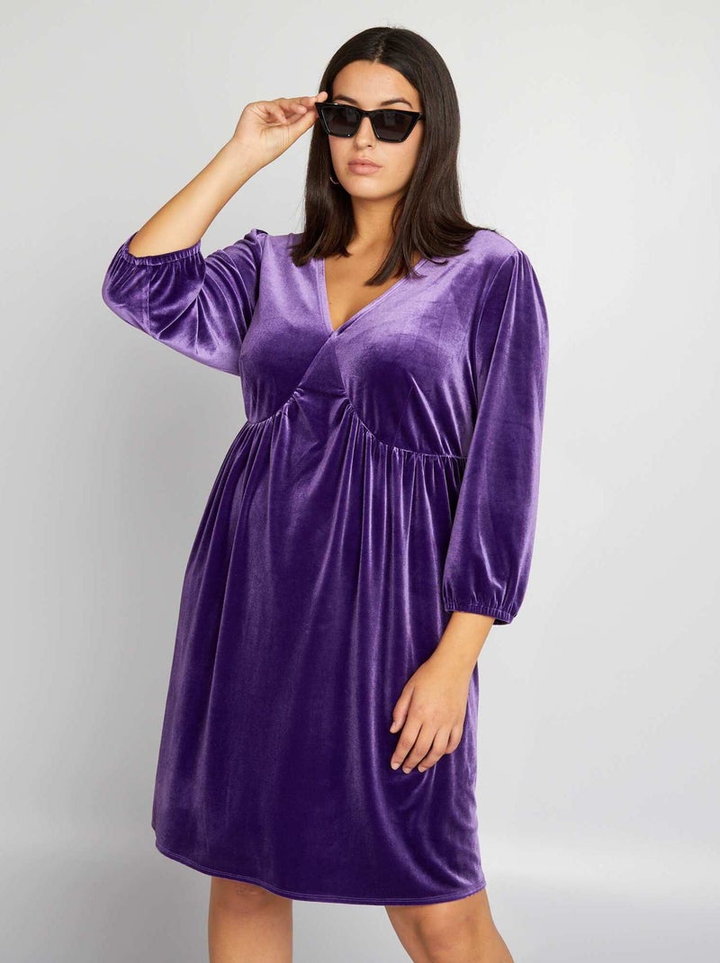 Vestido em veludo VIOLETA - Kiabi