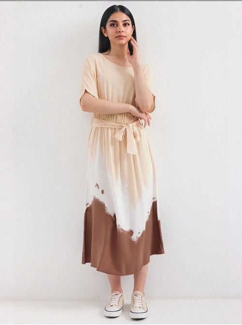 Vestido em viscose com estampado de manga curta bdart - Kiabi Vestido em viscose com estampado de manga curta bdart - Kiabi