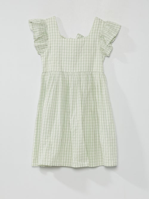 Vestido em voile de algodão - Kiabi
