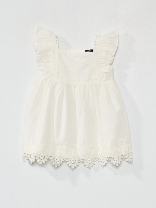 Vestido em voile de algodão - Kiabi