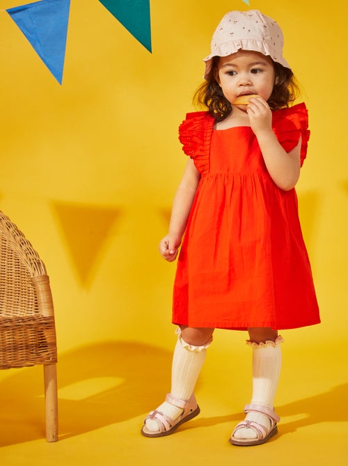 Vestido em voile de algodão + cuecas - 2 peças - Kiabi