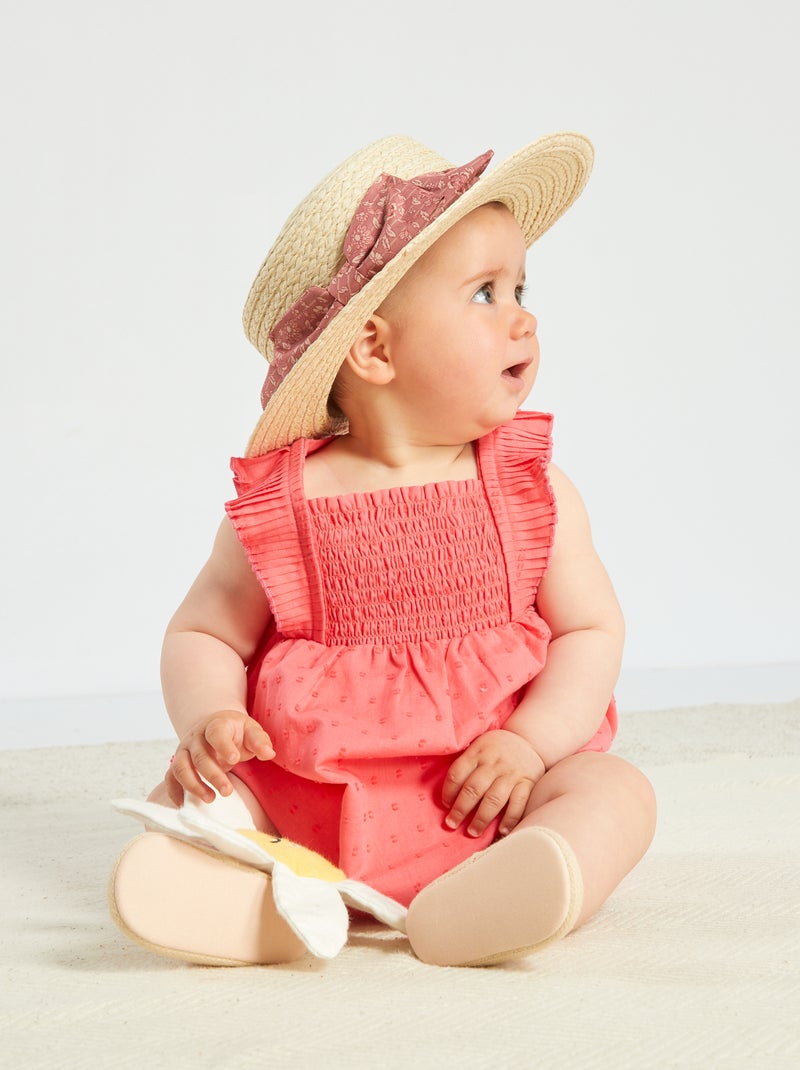Vestido em voile de algodão + cuecas  - 2 peças ROSA - Kiabi
