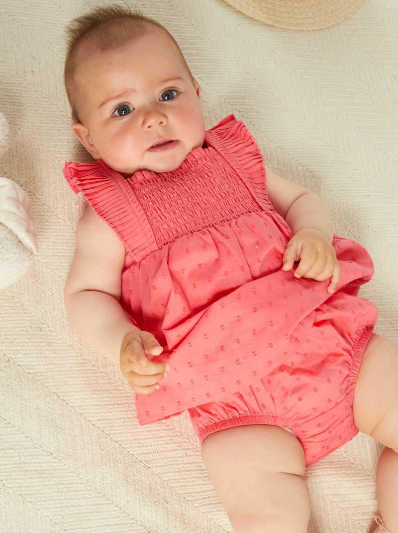 Vestido em voile de algodão + cuecas  - 2 peças ROSA - Kiabi