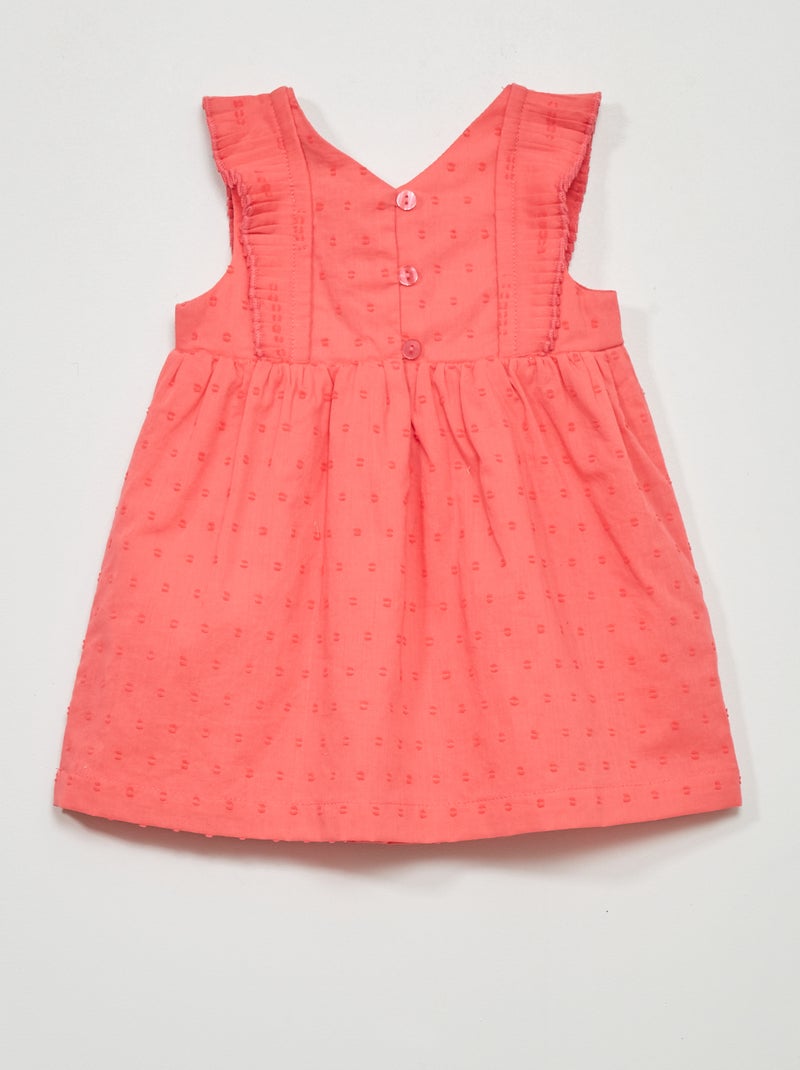 Vestido em voile de algodão + cuecas  - 2 peças ROSA - Kiabi