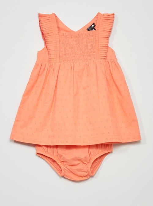 Vestido em voile de algodão + cuecas  - 2 peças - Kiabi