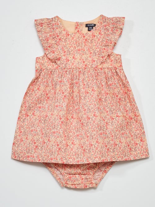 Vestido em voile de algodão - Kiabi