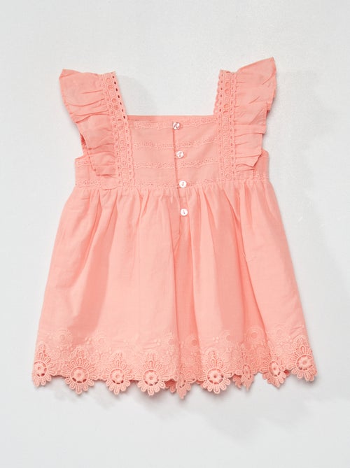 Vestido em voile de algodão - Kiabi