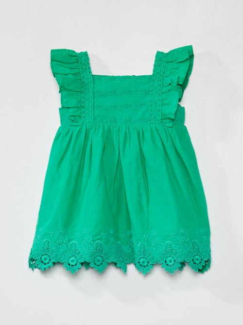 Vestido em voile de algodão - Kiabi