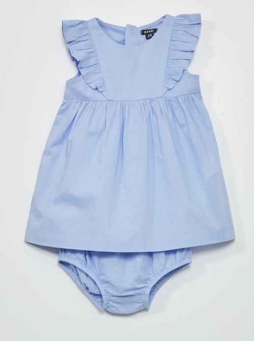 Vestido em voile de algodão - Kiabi