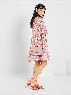 Vestido em voile estampado - Kiabi