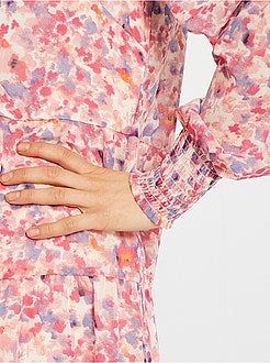 Vestido em voile estampado - Kiabi