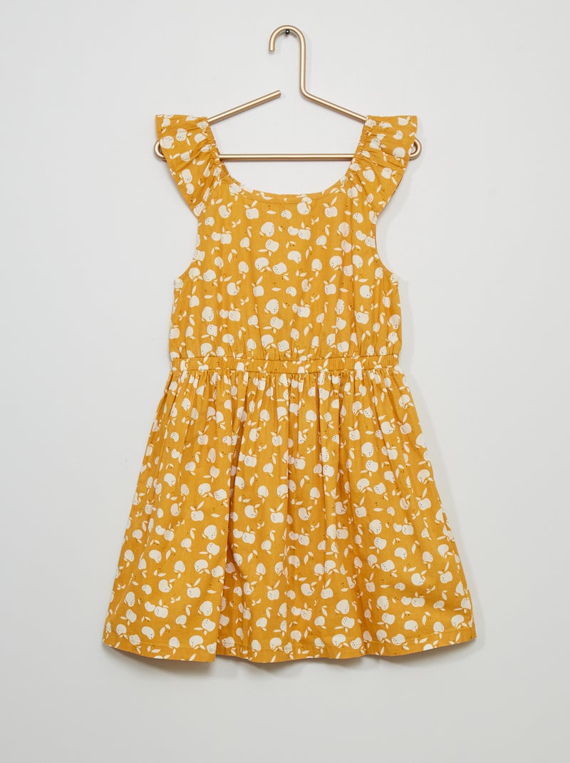 Vestido estampado AMARELO - Kiabi