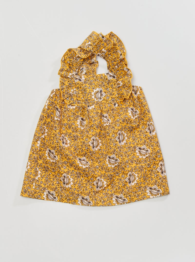 Vestido estampado AMARELO - Kiabi