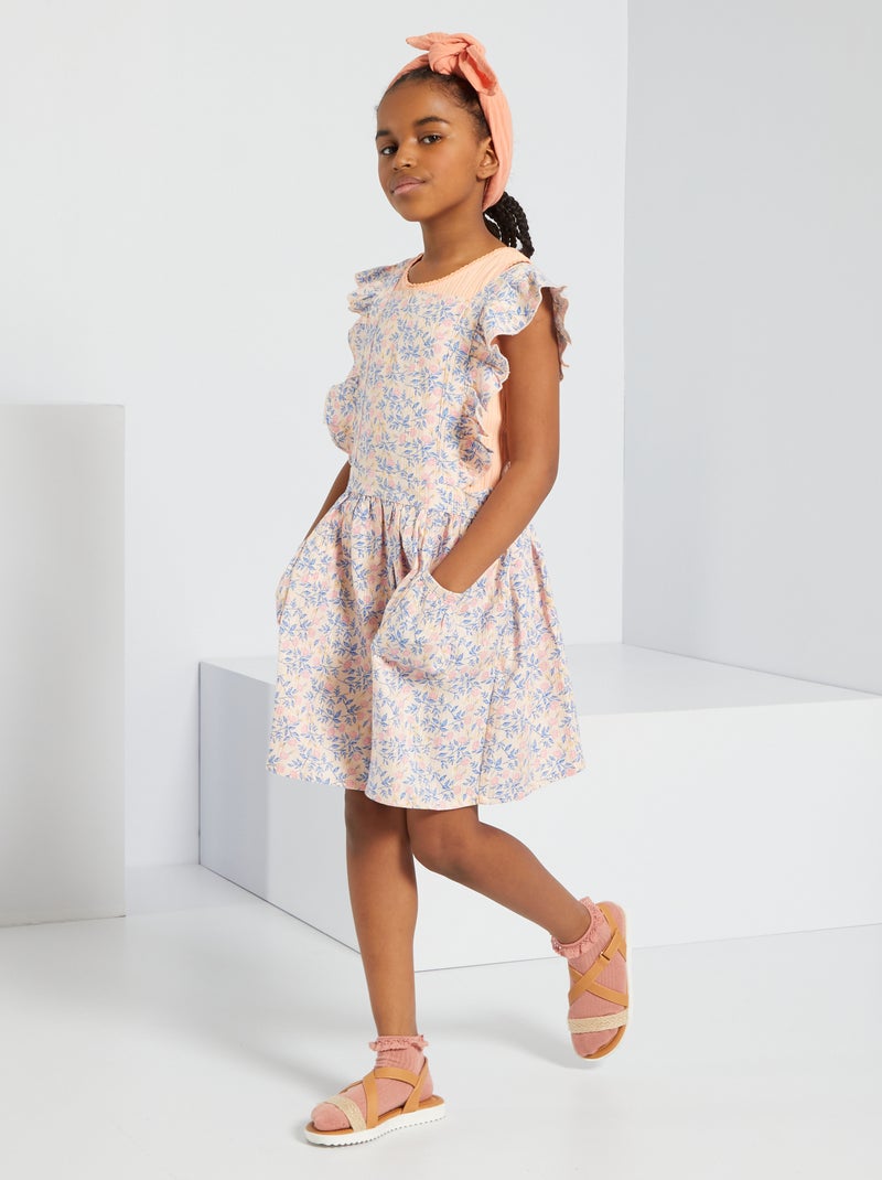 Vestido estampado BEGE - Kiabi