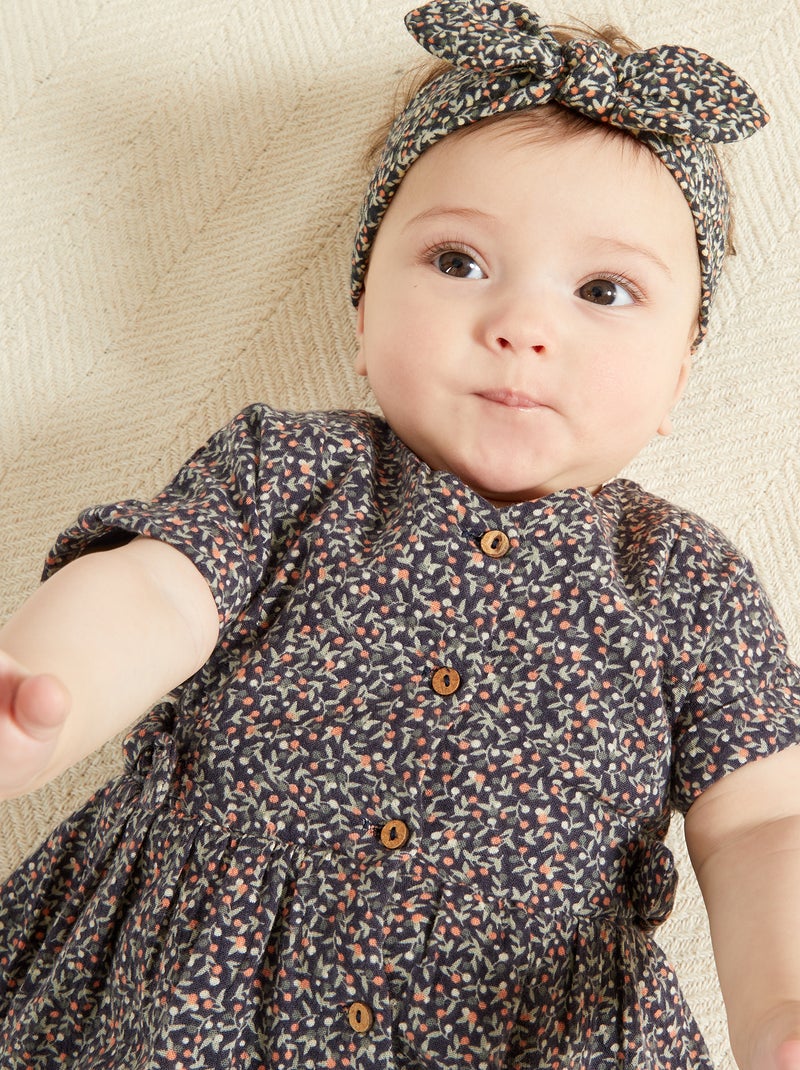 Vestido estampado CINZA - Kiabi