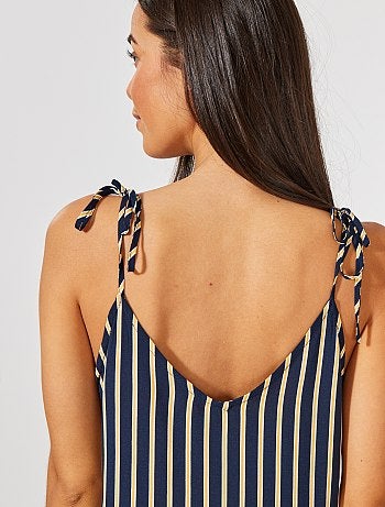 Vestido estampado com 2 golas - Kiabi